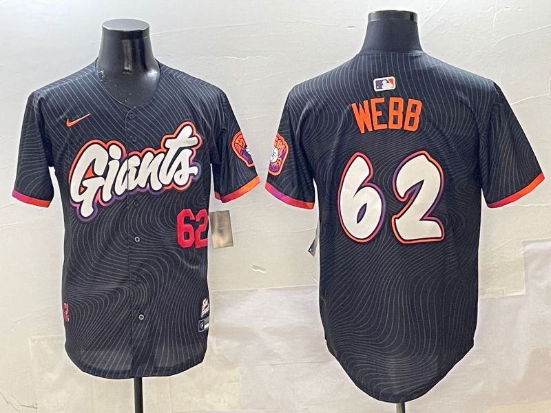Men San Francisco Giants #62 Webb Black Joint Name Nike 2025 MLB Jersey style 2->san francisco giants->MLB Jersey